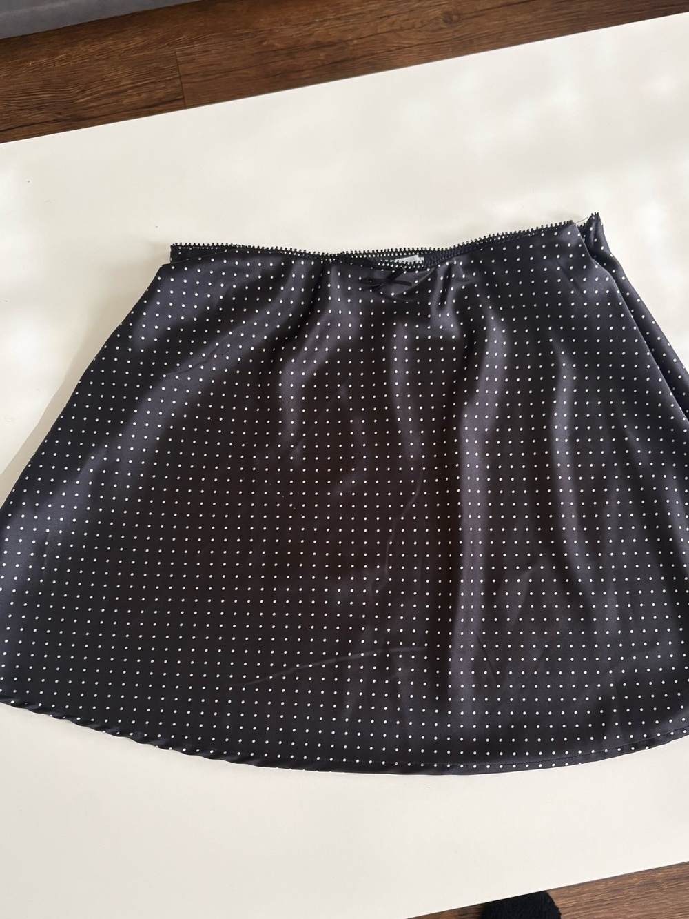 Black Polka Dot Skater Skirt